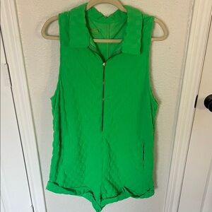 Skatie Vibrant Green Zip-Up Bodysuit